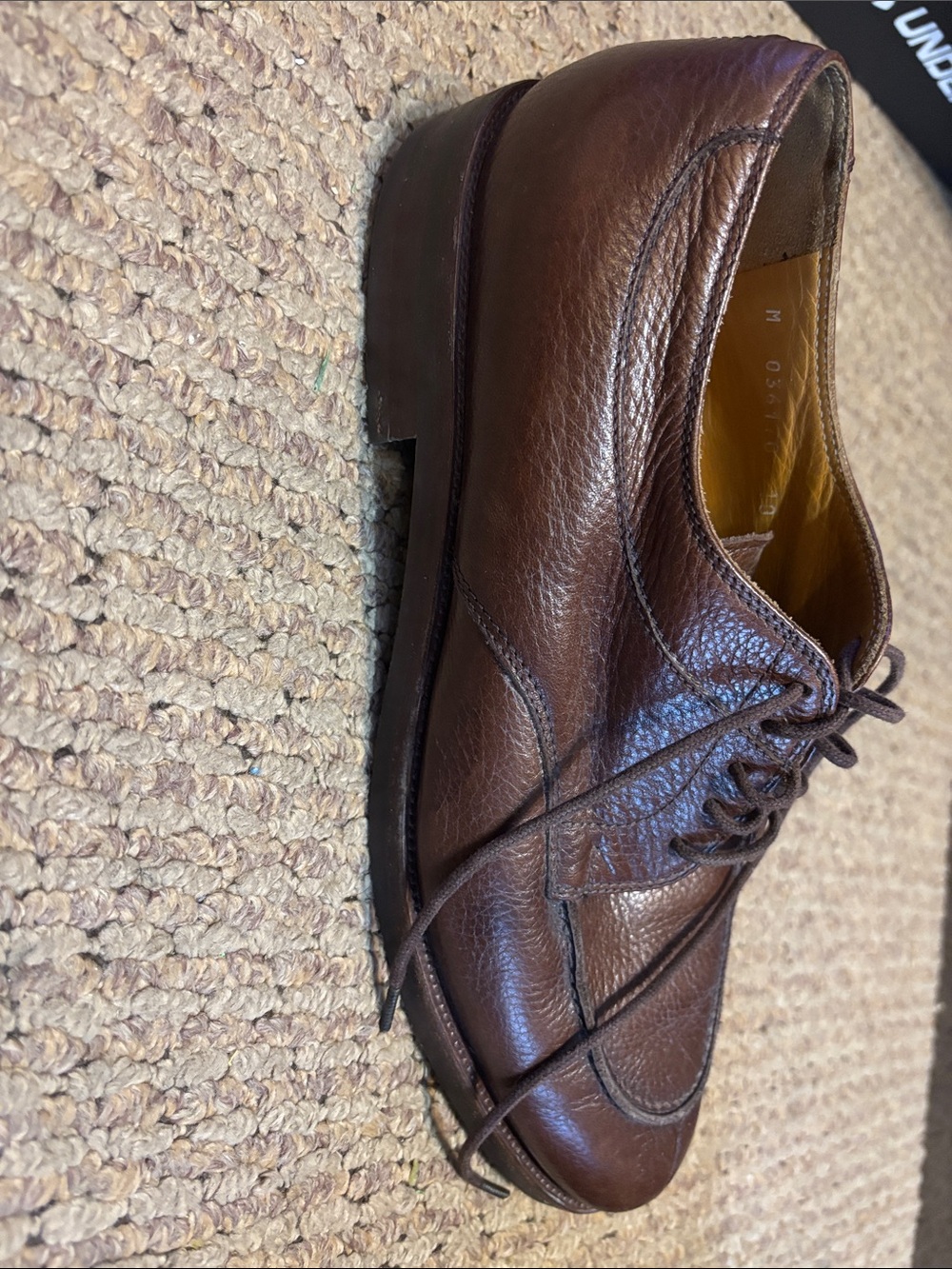 Polo by Ralph Lauren Brown Leather Lace-Up Oxfords - Picture 3 of 13